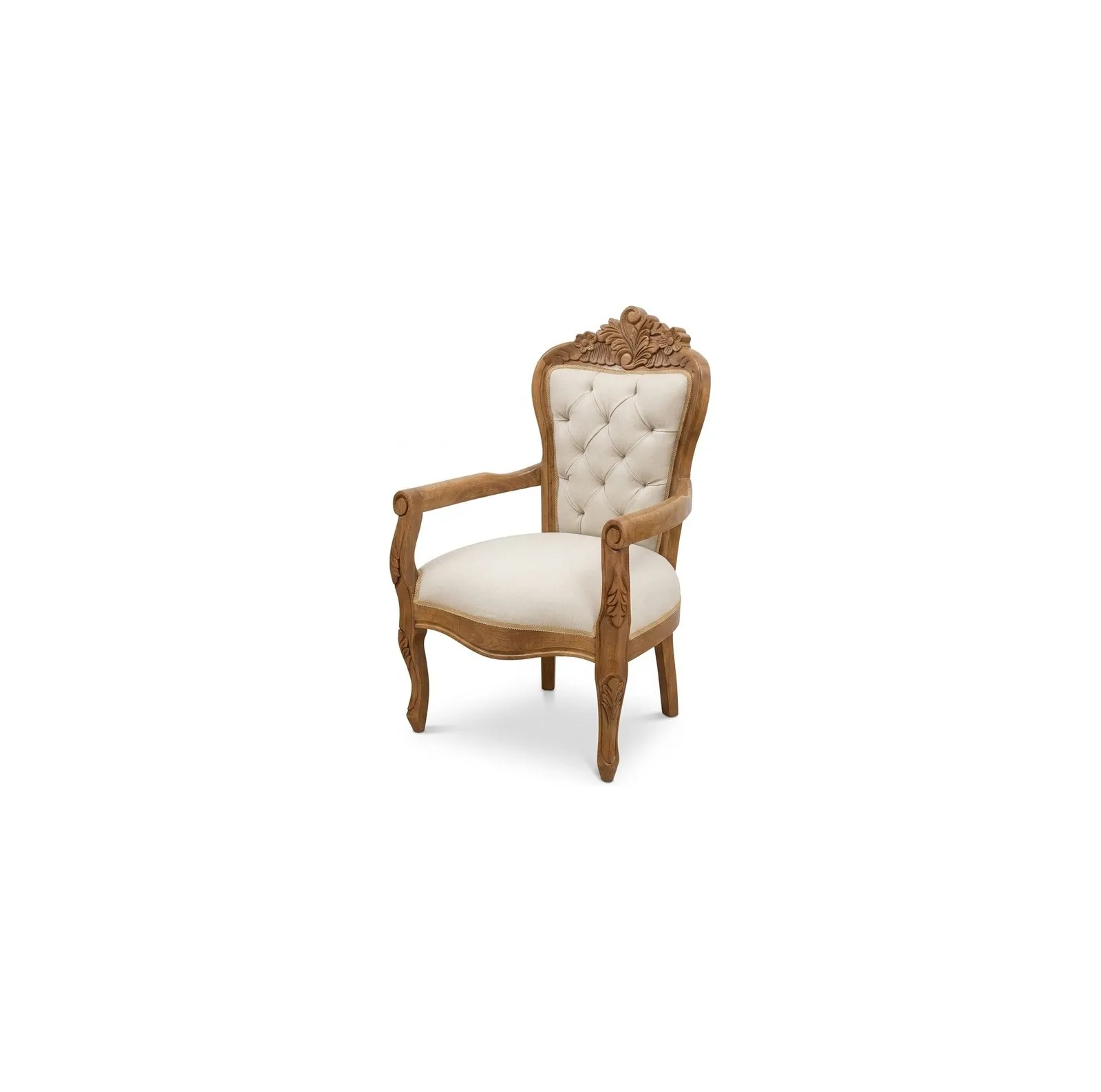 Silla clásica tallada en blanco — ITER Muebles