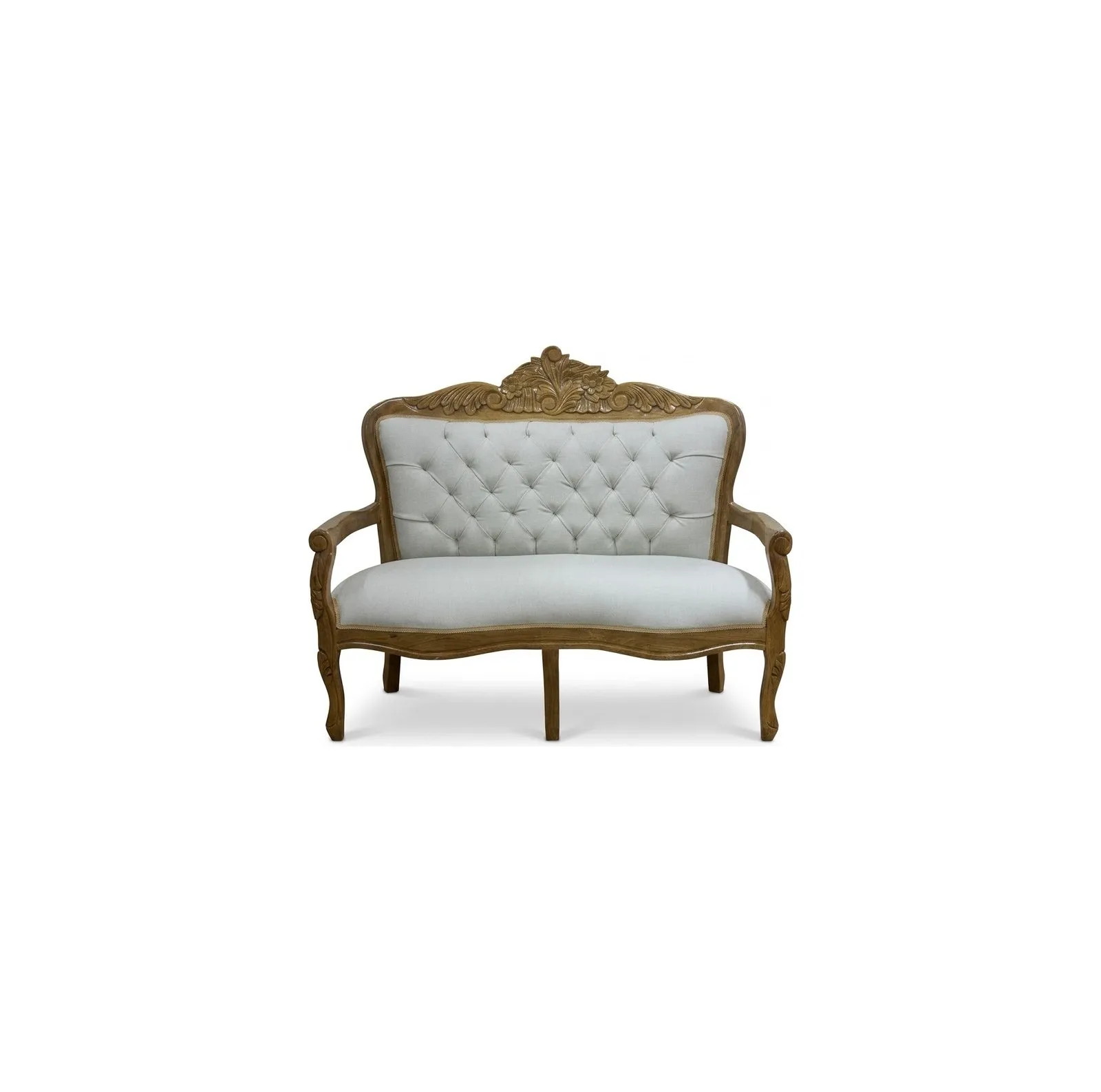Love seat clásico tallado — ITER Muebles