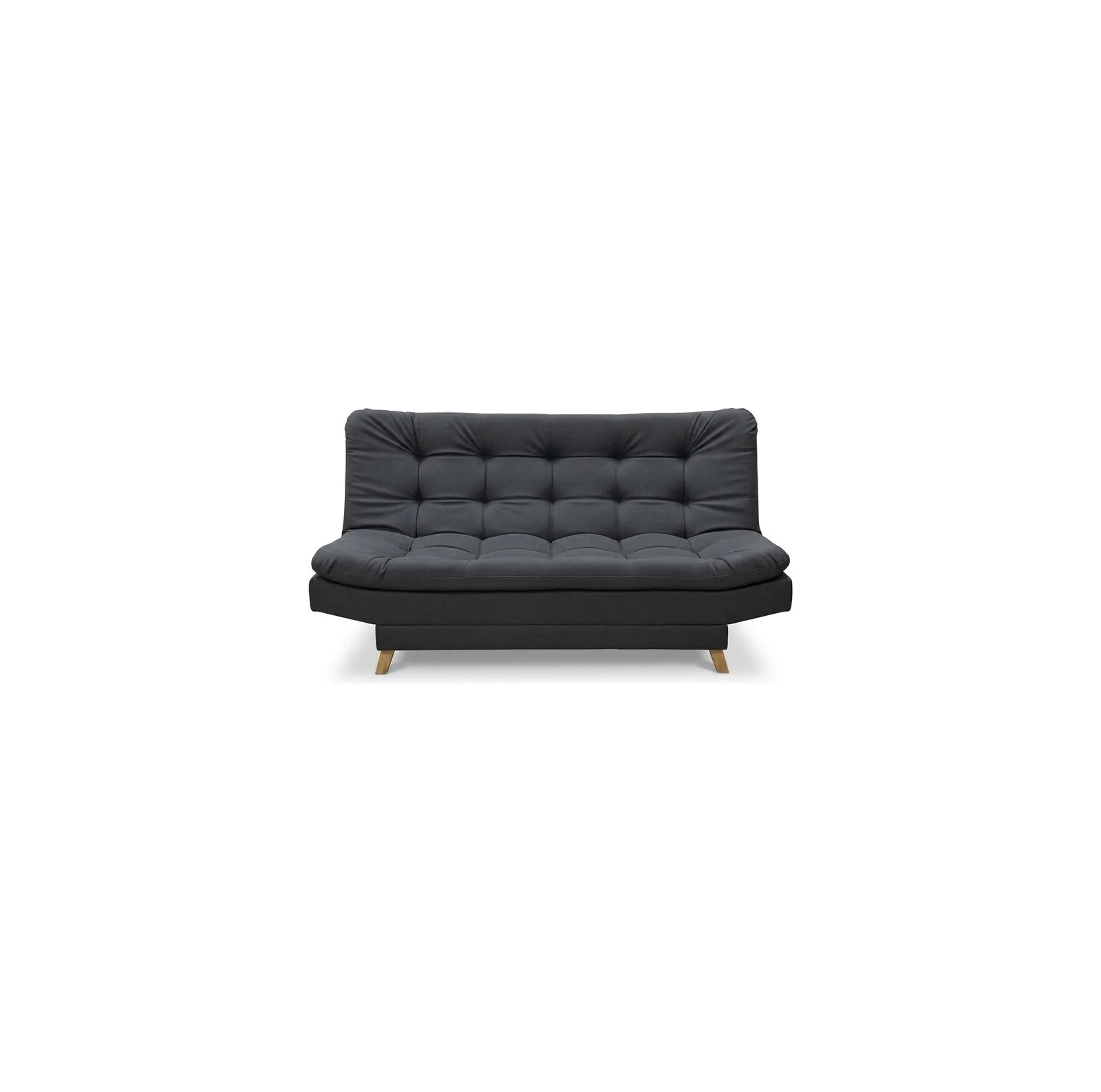 Sofá cama capitoné en gris — ITER Muebles